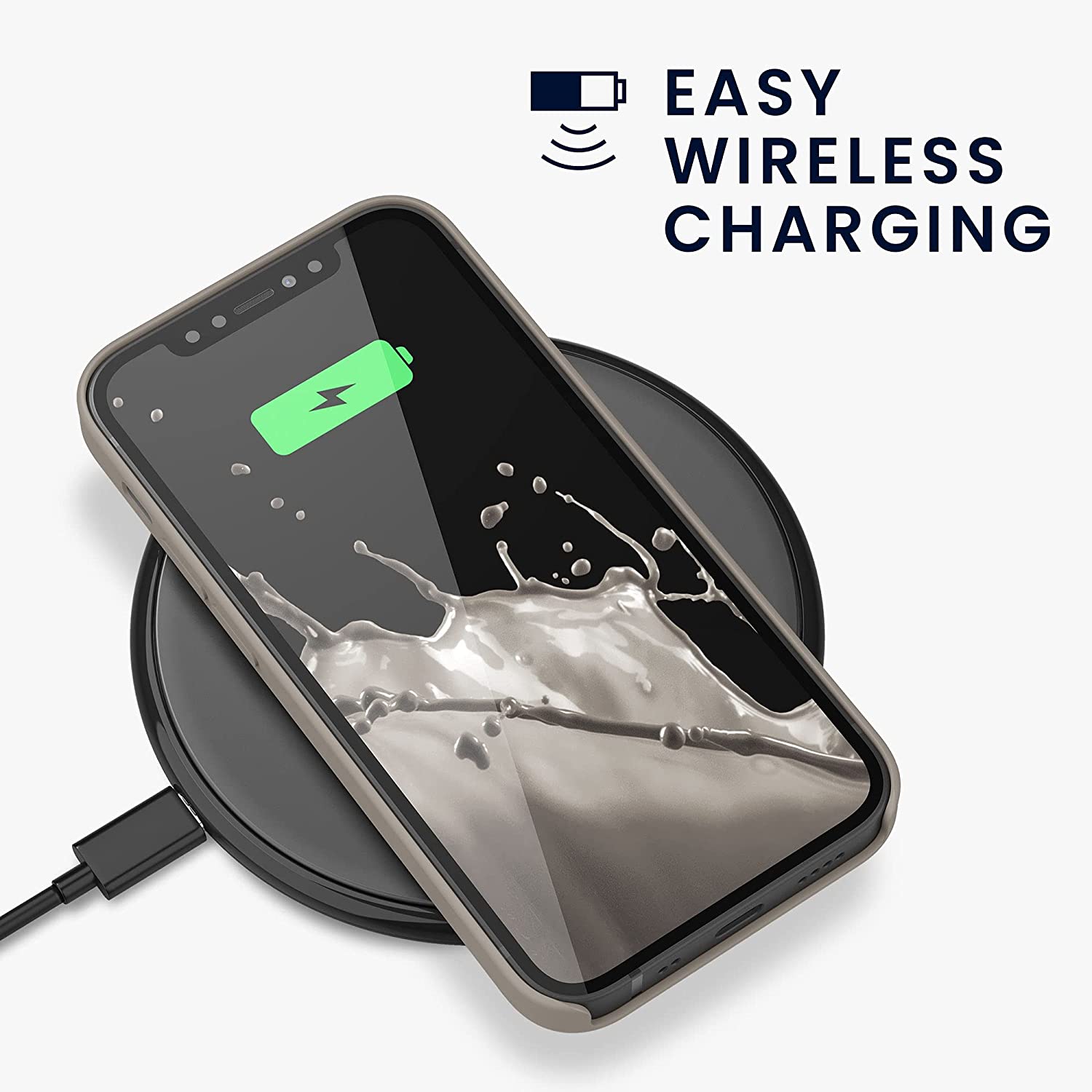 KW iPhone 12 / iPhone 12 Pro Θήκη Σιλικόνης Rubber TPU - Taupe - 52641.43