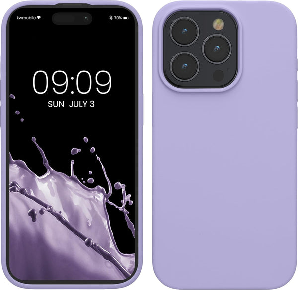 KW iPhone 15 Pro Θήκη Σιλικόνης Rubberized TPU - Lavender