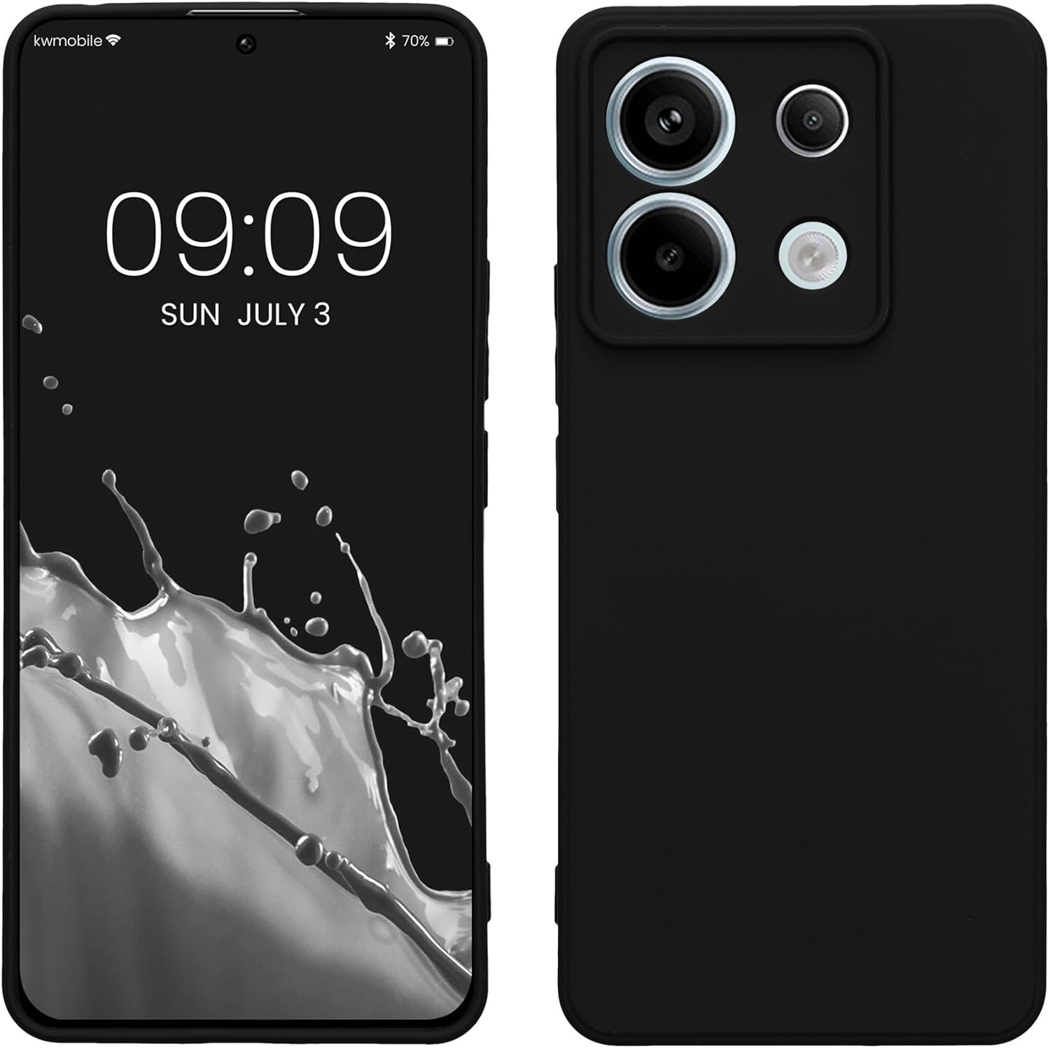 KW Xiaomi Redmi Note 13 Pro 5G / Poco X6 5G Λεπτή Θήκη Σιλικόνης Rubberized TPU - Black