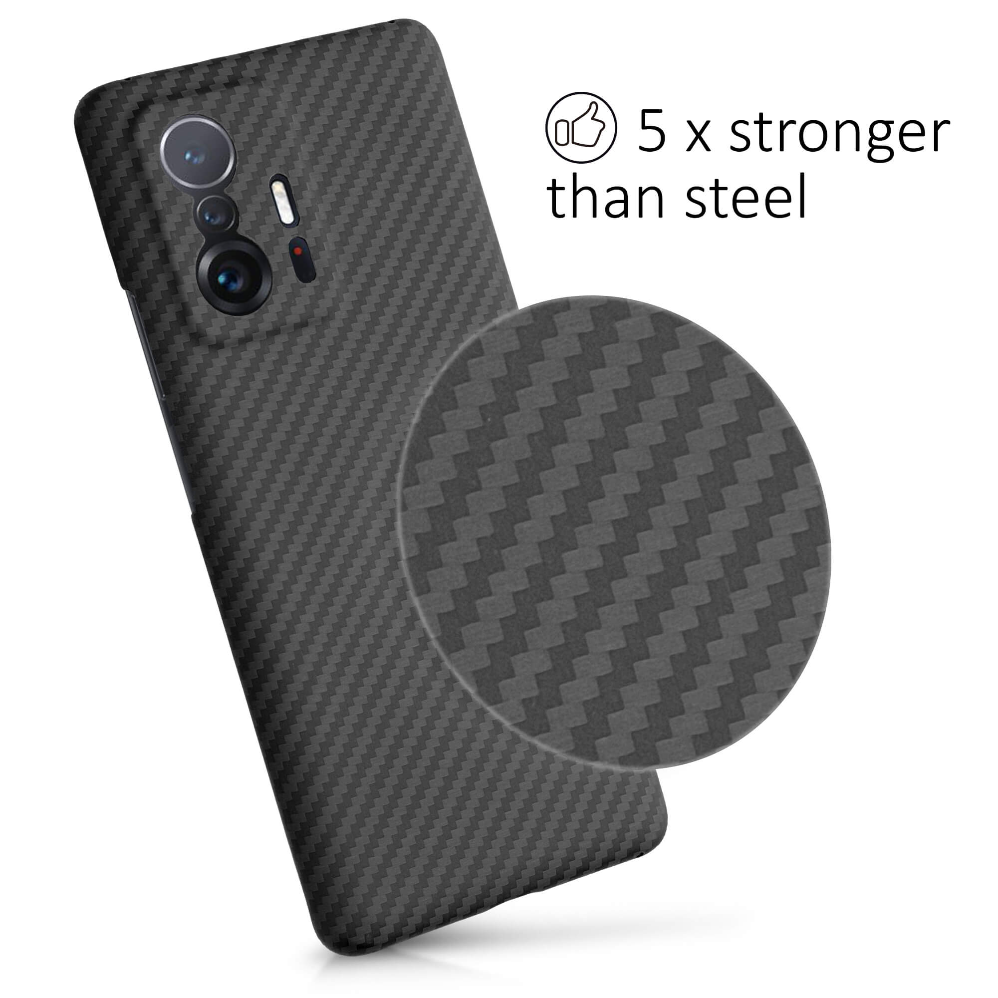 Kalibri Xiaomi 11T / 11T Pro Σκληρή Θήκη Aramid Fiber Body Armor - Black Matte - 56252.47
