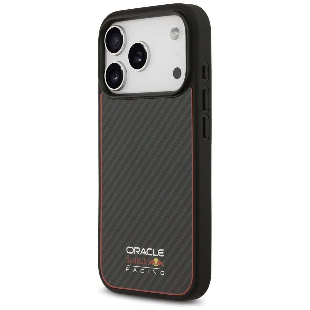Red Bull iPhone 17 Pro - Kevlar Logo Matt MagSafe - Σκληρή Θήκη με Πλαίσιο Σιλικόνης - Black - RBHMP17L24CFOSK