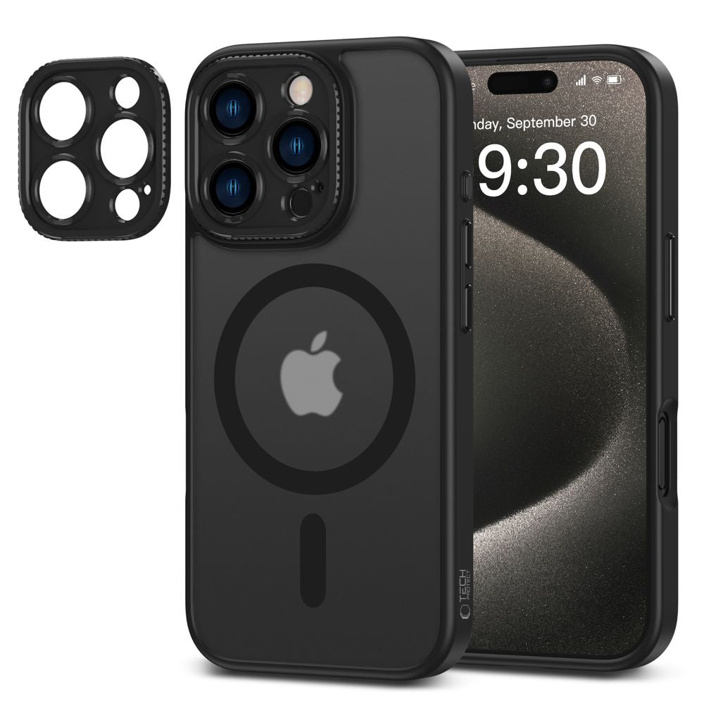 Tech - Protect iPhone 16 Pro MagCam - MagSafe Σκληρή Θήκη με Πλαίσιο Σιλικόνης και Προστασία Κάμερας - Matte Black