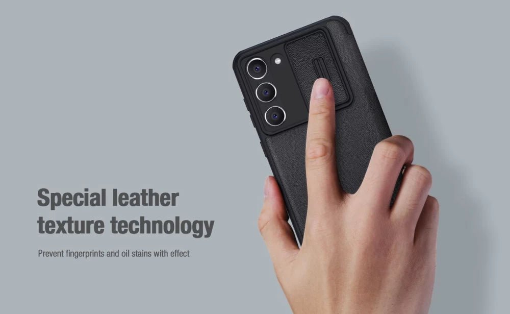 Nillkin Samsung Galaxy S23 Plus Qin Smooth Leather Pro Flip Book Case with Camera Protection Θήκη Βιβλίο με Κάλυμμα για την Κάμερα - Black