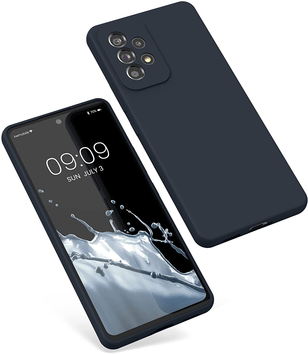KW Samsung Galaxy A53 5G Θήκη Σιλικόνης Rubberized TPU - Blueberry - 57835.186