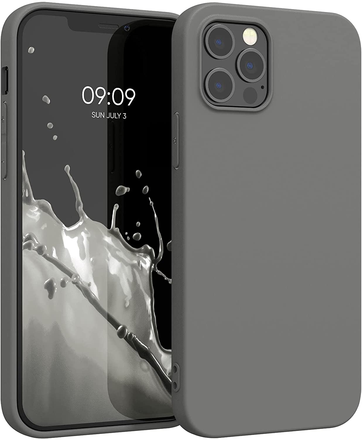 KW iPhone 12 Pro Max Θήκη Σιλικόνης TPU - Titanium Grey - 53940.155