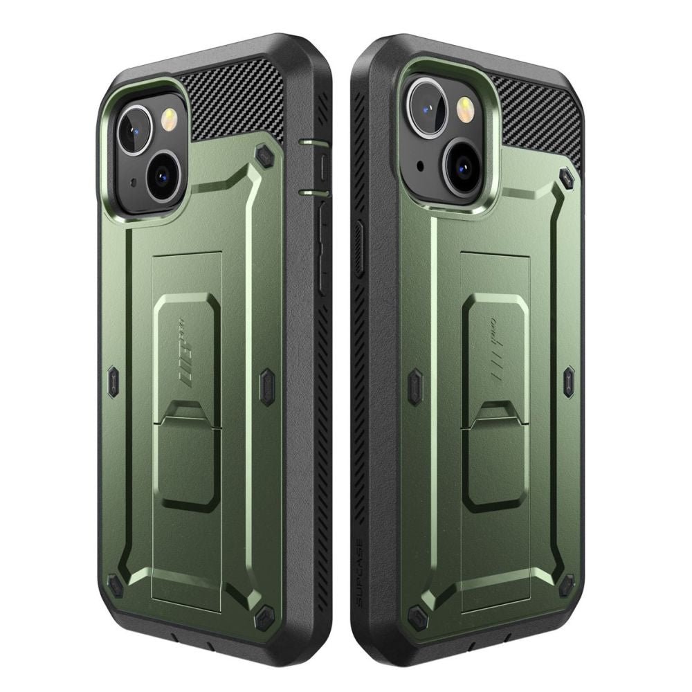 Supcase iPhone 14 Plus Unicorn Beetle Pro Σκληρή Θήκη με Προστασία Οθόνης και Stand - Green