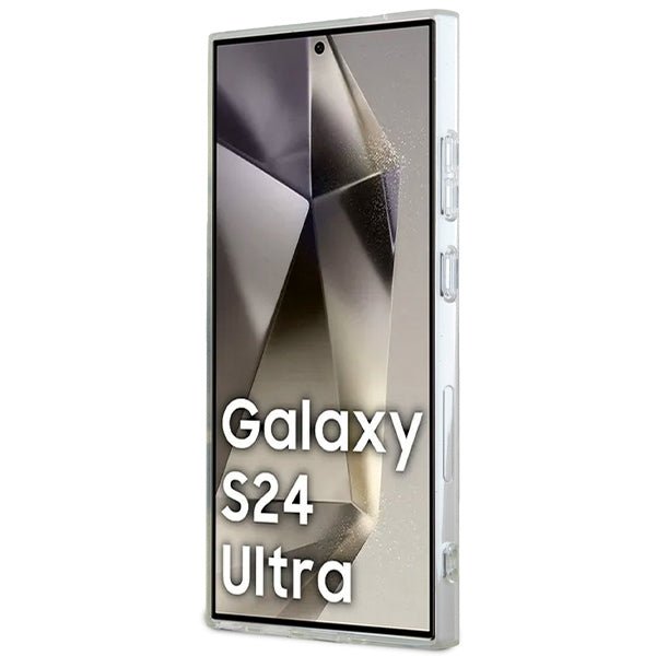 Guess Samsung Galaxy S24 Ultra - IML Flowers Wreath - MagSafe Σκληρή Θήκη με Πλαίσιο Σιλικόνης - Διάφανη - GUHMS24LHFWFCT