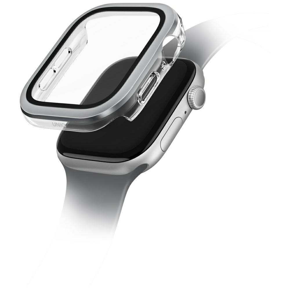 Uniq Θήκη Apple Watch 10/11 - 46mm Voute με Προστασία Οθόνης - Silver