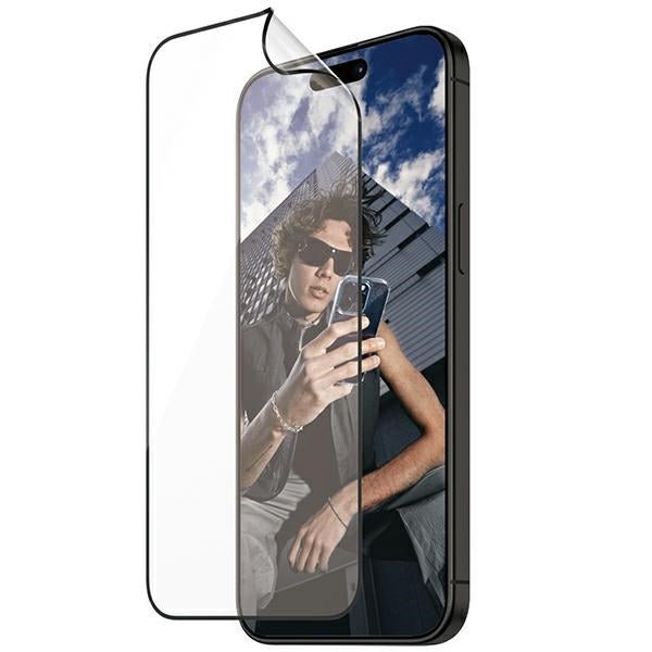 PanzerGlass iPhone 15 Pro Max Matrix D3O Ultra - Wide Fit Easy Aligner 6H Ευλύγιστο Αντιχαρακτικό Γυαλί Οθόνης - Black