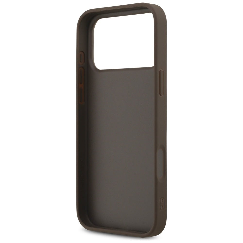 Guess iPhone 17 Pro Max - 4G Classic - Σκληρή Θήκη με Πλαίσιο Σιλικόνης και Επένδυση Συνθετικού Δέρματος - Brown - GUHCP17XG4GFBR