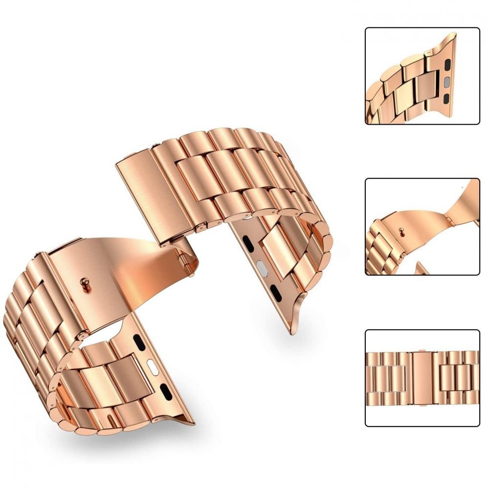 Tech - Protect Λουράκι Apple Watch 4/5/6/7/8/9/10/11 - SE (1/2/3) - ULTRA (1/2/3) - 44/45/46/49mm Stainless από Ανοξείδωτο Ατσάλι - Rose Gold