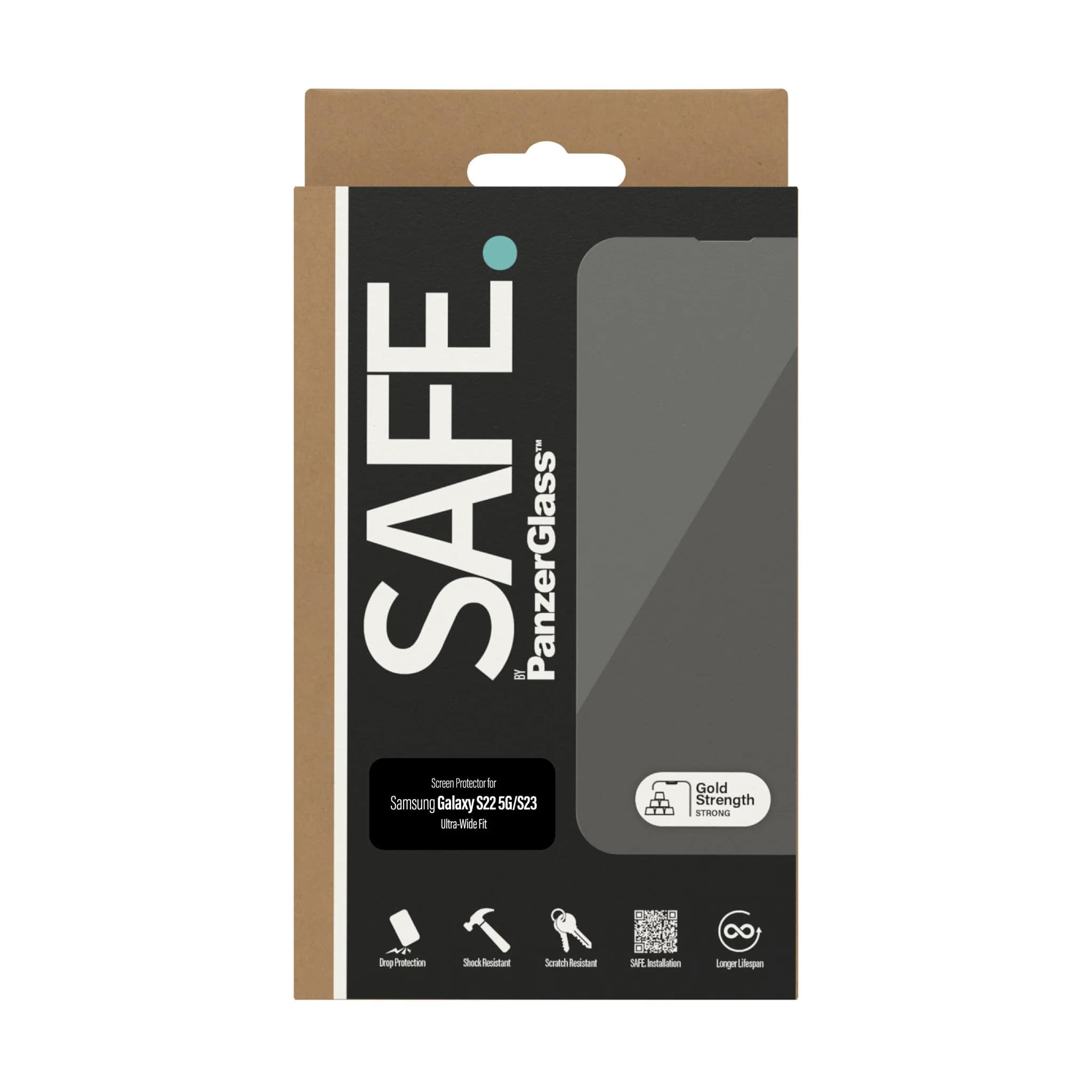 Safe by PanzerGlass Samsung Galaxy S23 / S22 Case Friendly Full Screen Αντιχαρακτικό Γυαλί Οθόνης - Διάφανο - SAFE95097