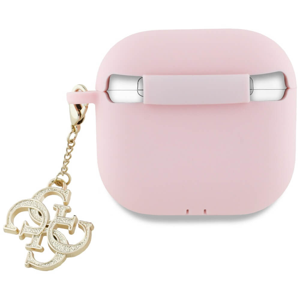 Guess AirPods 4 Θήκη Σιλικόνης - Silicone 4G Charm - Pink