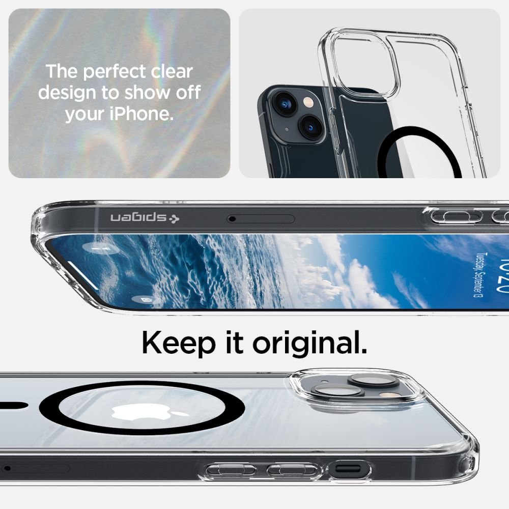 Spigen iPhone 14 Plus / iPhone 15 Plus Ultra Hybrid Mag Σκληρή Θήκη με Πλαίσιο Σιλικόνης Και MagSafe - Black / Διάφανη