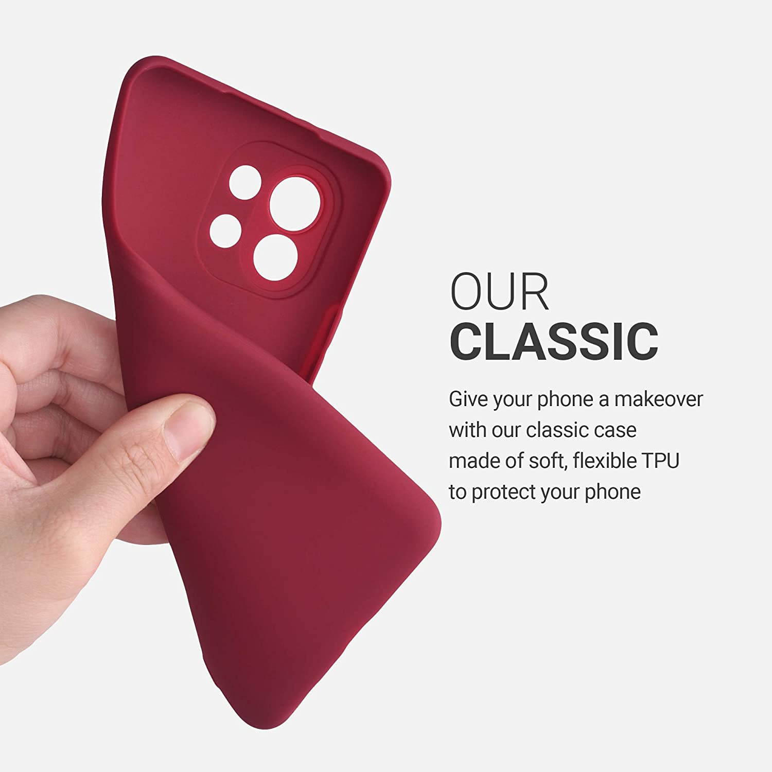 KW Xiaomi Mi 11 Θήκη Σιλικόνης TPU - Rhubarb Red - 54188.209