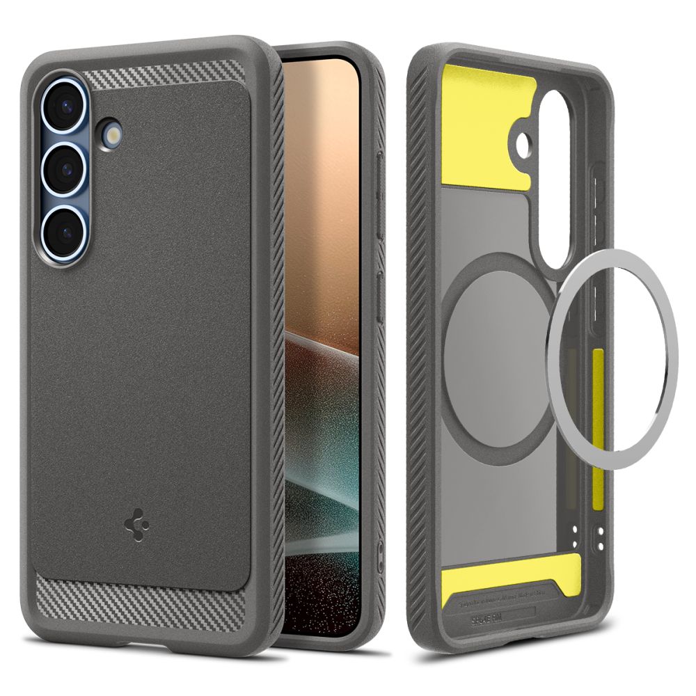 Spigen Samsung Galaxy S25 - Rugged Armor Mag - Θήκη TPU με MagSafe - Marble Grey