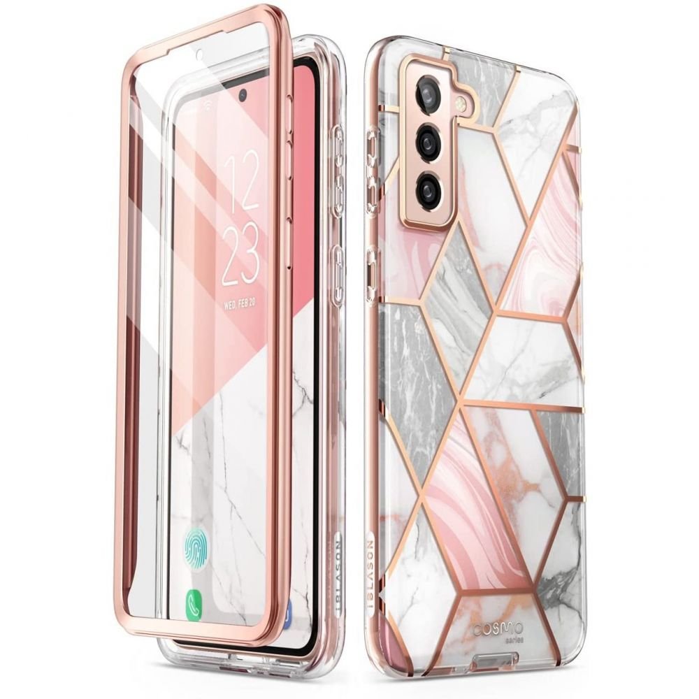 i - Blason Samsung Galaxy S22 Plus Cosmo Σκληρή Θήκη με Πλαίσιο Σιλικόνης και Προστασία Οθόνης - Marble
