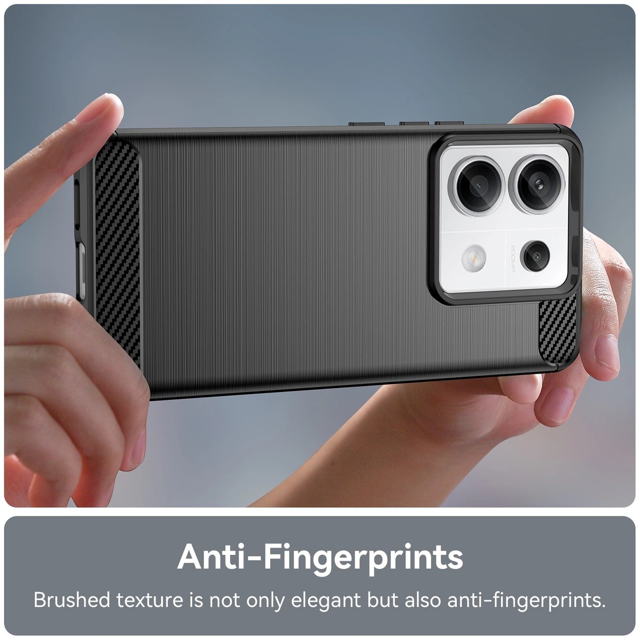 OEM Xiaomi Redmi Note 13 Pro 5G Θήκη Rugged Carbon TPU - Black