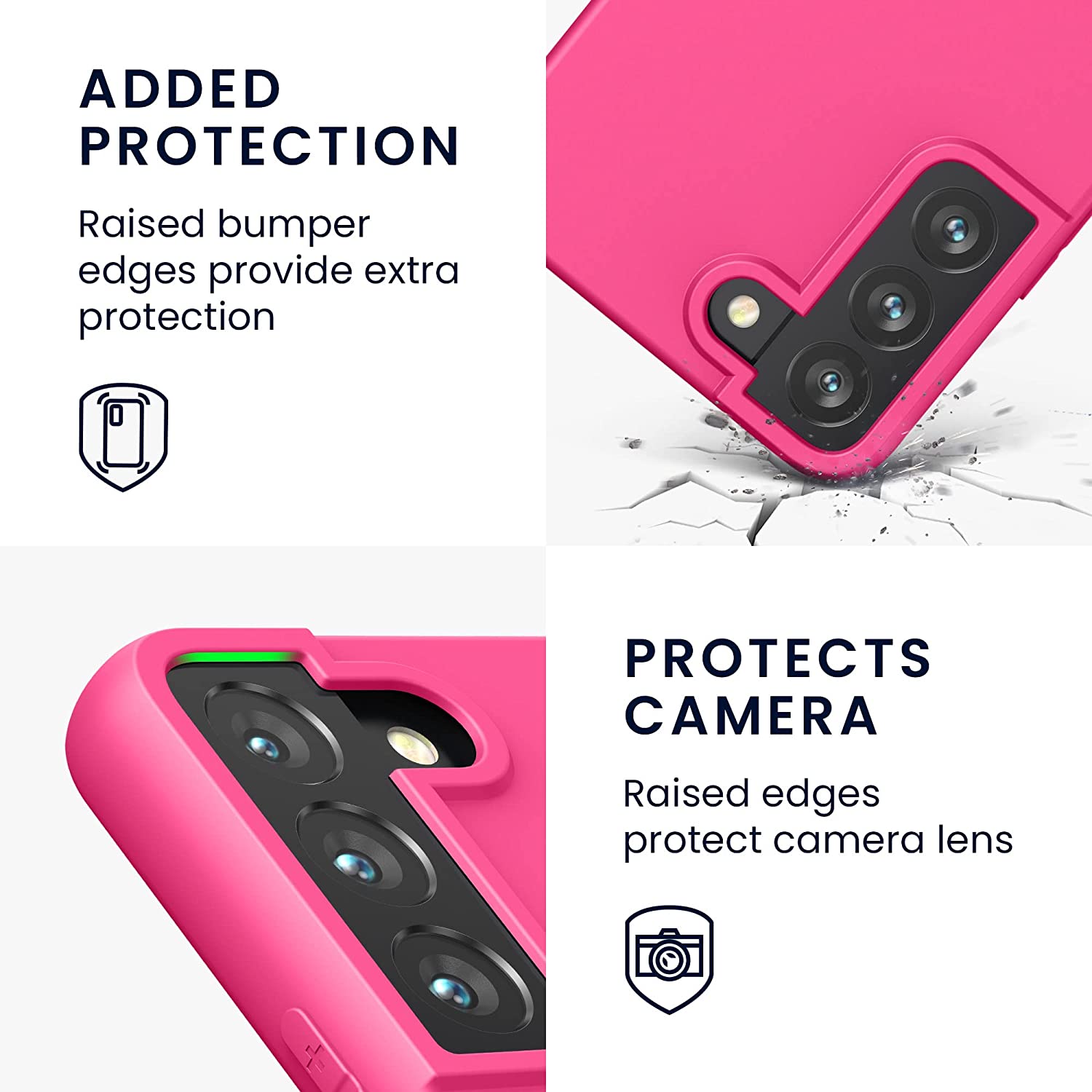 KW Samsung Galaxy S22 Θήκη Σιλικόνης TPU - Neon Pink - 56758.77