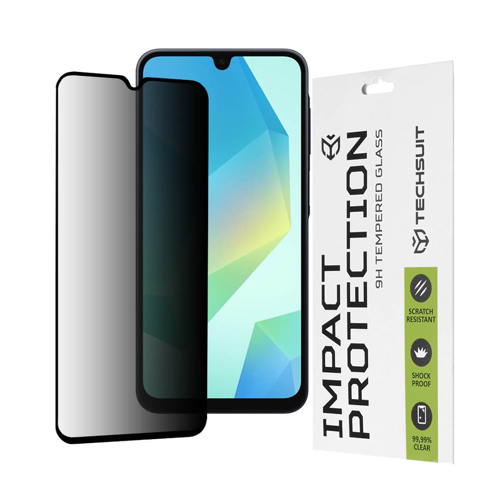 Techsuit Samsung Galaxy A16 4G / A16 5G 9H 111D Privacy 0.33mm Full Screen Full Glue Tempered Glass Αντιχαρακτικό Γυαλί Οθόνης - Black