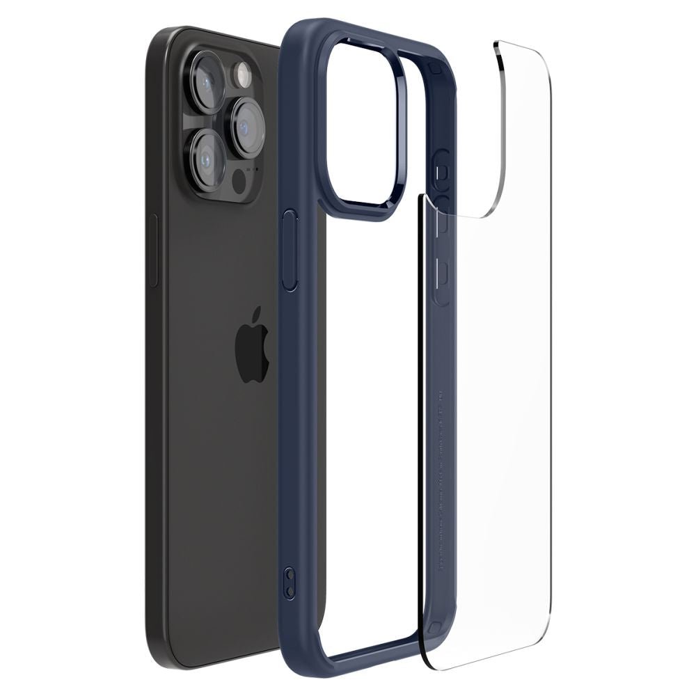 Spigen iPhone 15 Pro Ultra Hybrid Σκληρή Θήκη με Πλαίσιο Σιλικόνης - Navy Blue