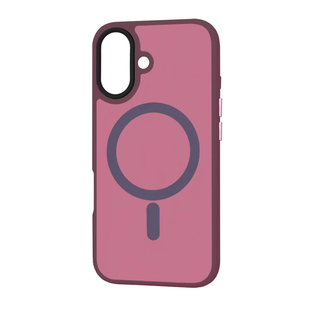 Techsuit iPhone 16 Plus - HaloFrost Series MagSafe - Σκληρή Θήκη με Πλαίσιο Σιλικόνης - Bordeaux