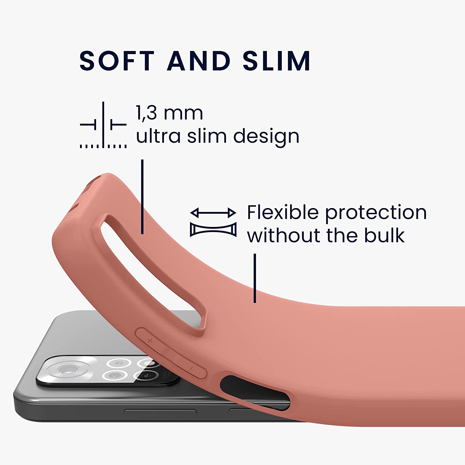 KW Xiaomi Redmi Note 11 / Redmi Note 11S Θήκη Σιλικόνης TPU - Grapefruit Pink - 57368.199