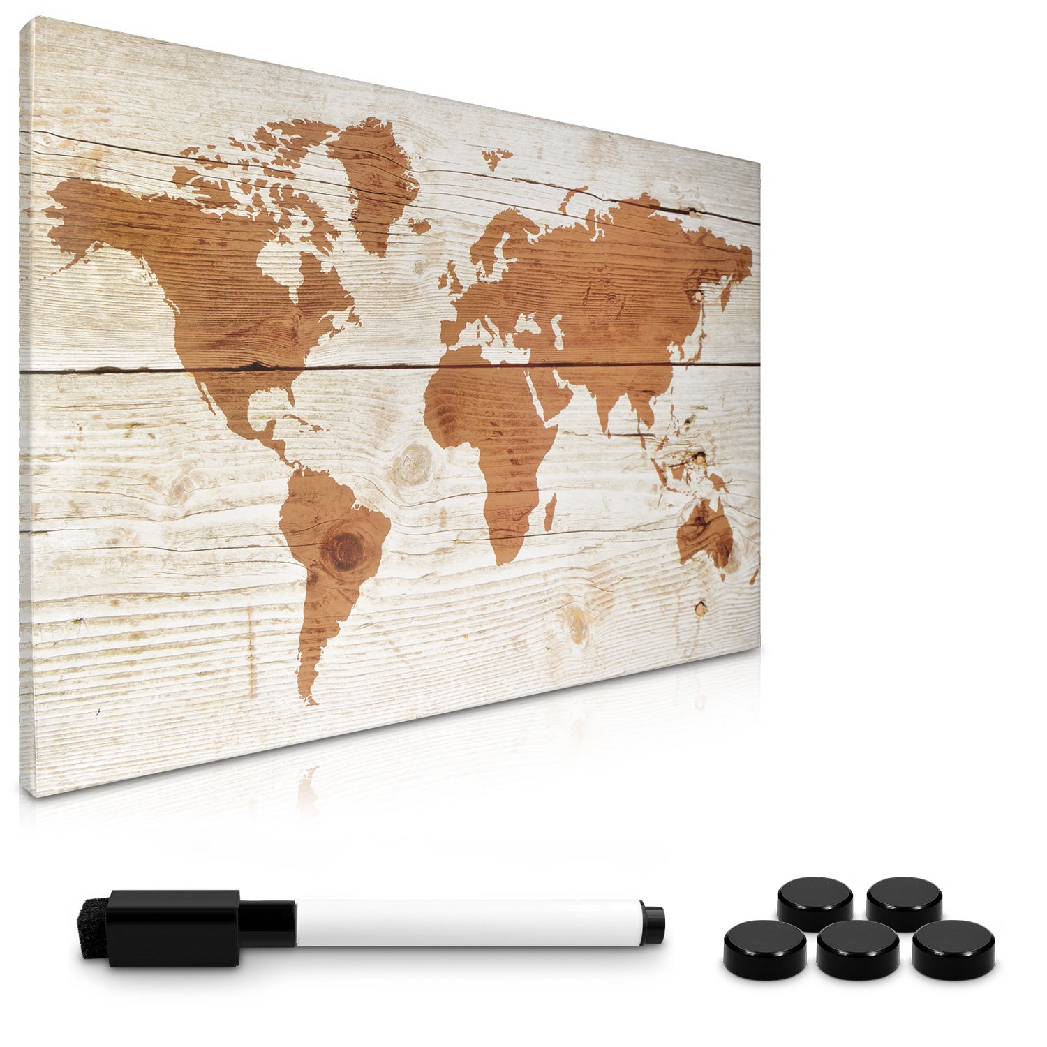 Navaris Μαγνητικός Πίνακας Ανακοινώσεων - 40 x 60 cm - World Map - 41128