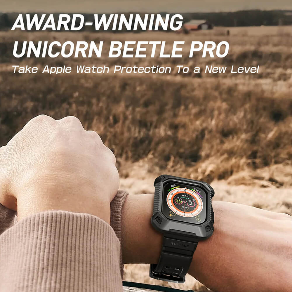 Supcase Λουράκι Apple Watch 10/11 - 46mm Unicorn Beetle Pro Λουράκι με Θήκη Προστασίας - Black