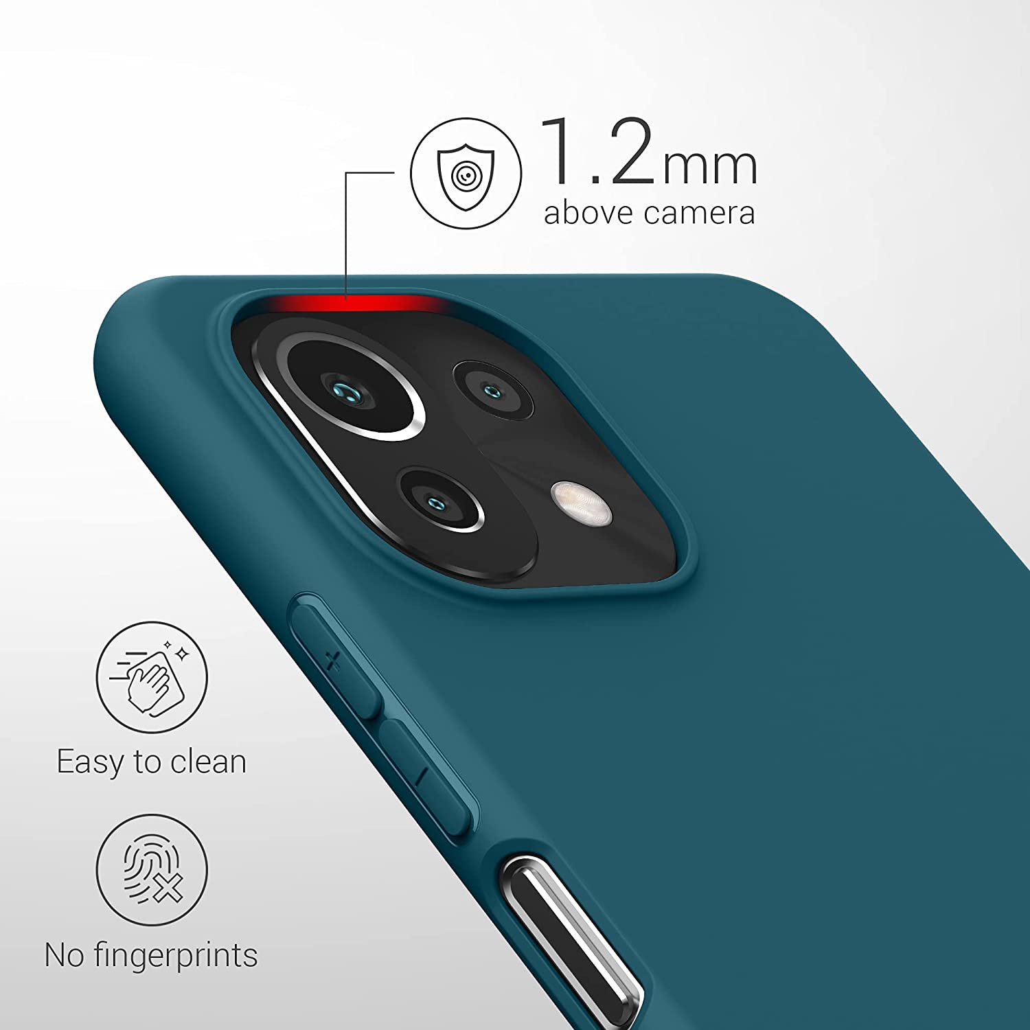 KW Xiaomi Mi 11 Lite / Mi 11 Lite 5G Θήκη Σιλικόνης TPU - Petrol Matte - 54726.57