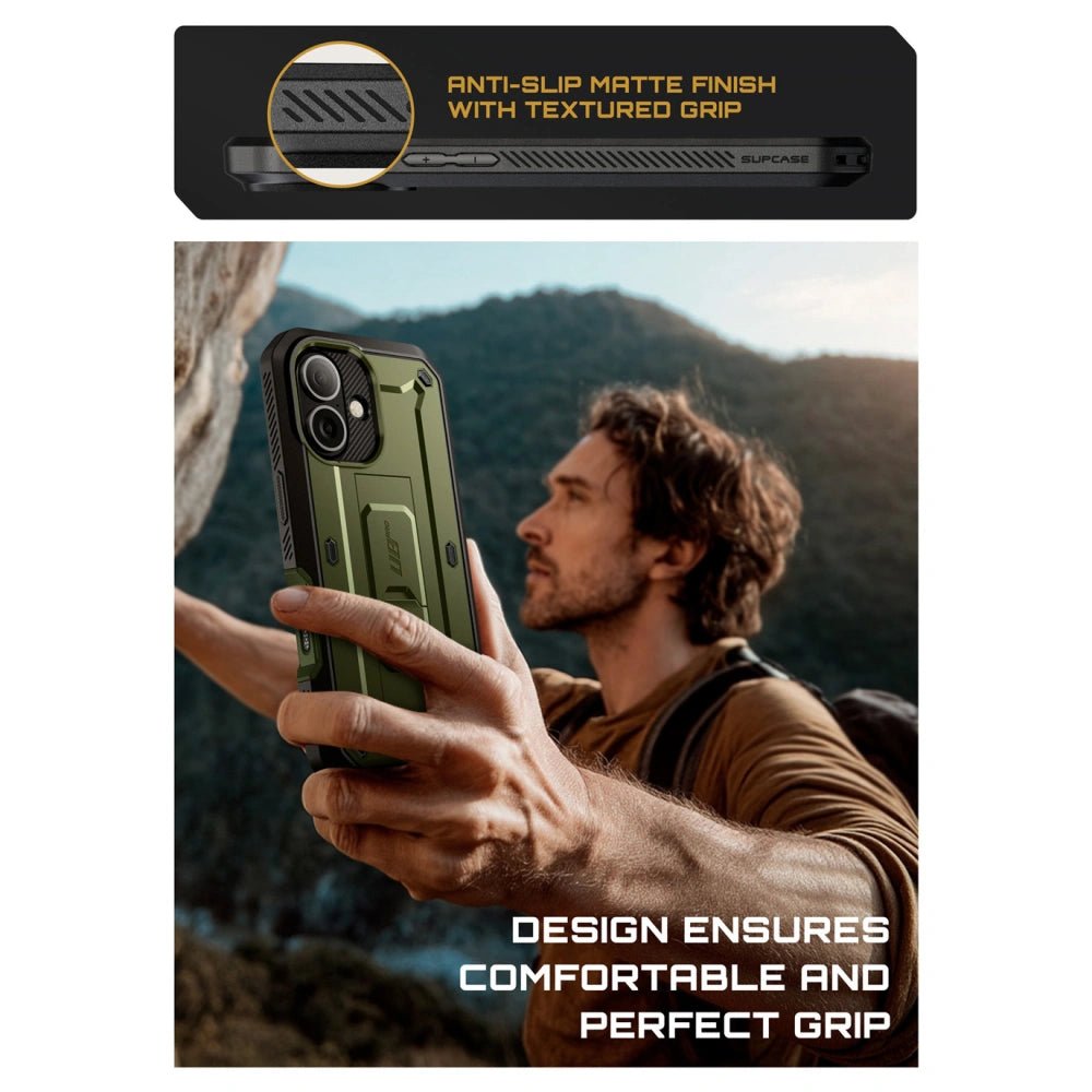 Supcase iPhone 17 - Unicorn Beetle Pro - Σκληρή Θήκη με Προστασία Οθόνης και Stand - Green