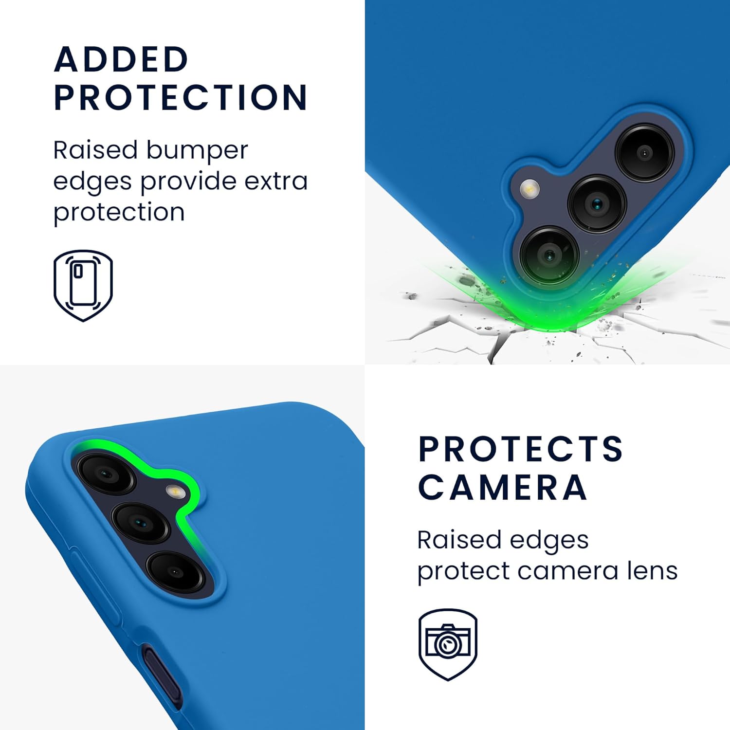 KW Samsung Galaxy A15 4G / A15 5G Θήκη Σιλικόνης Rubberized TPU - Blue Reef