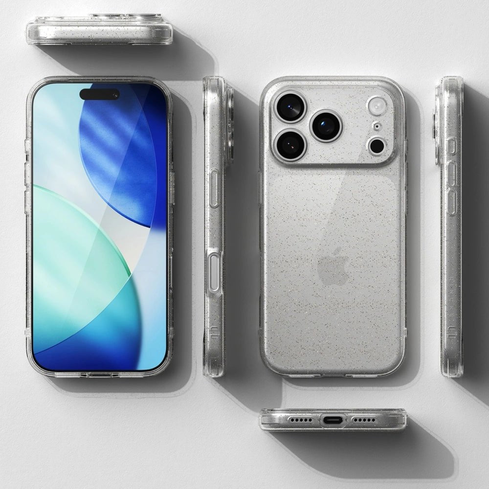 Ringke iPhone 17 Pro - Air Λεπτή Θήκη Σιλικόνης - Glitter / Clear
