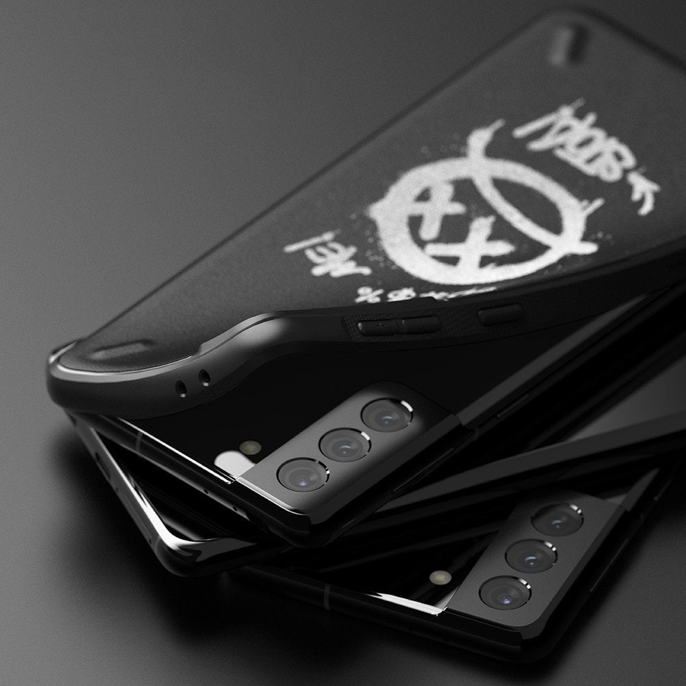 Ringke Samsung Galaxy S21 Plus Onyx Durable TPU Case Θήκη Σιλικόνης - Design Graffiti - Black