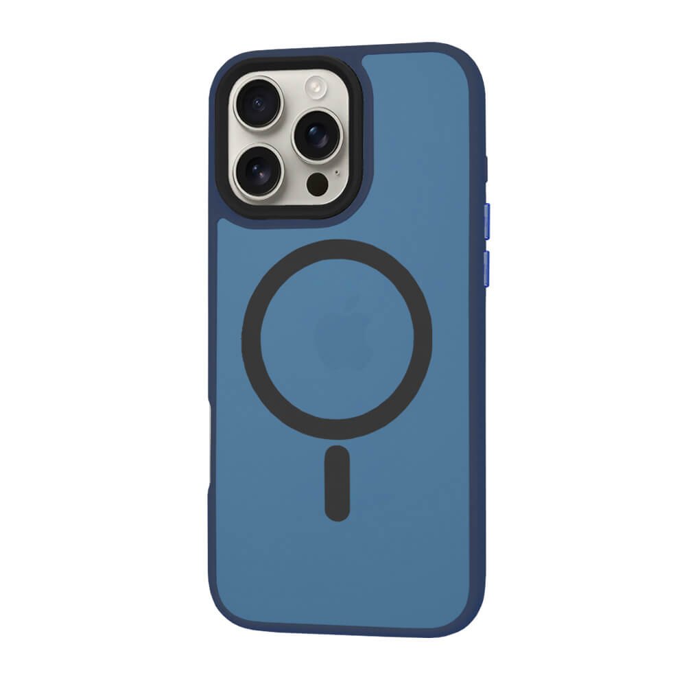 Techsuit iPhone 16 Pro Max - HaloFrost MagSafe - Σκληρή Θήκη με Πλαίσιο Σιλικόνης - Deep Blue