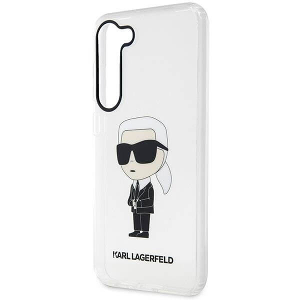 Karl Lagerfeld Samsung Galaxy S23+ - Ikonik Karl Σκληρή Θήκη με Πλαίσιο Σιλικόνης - Clear - KLHCS23MHNIKTCT