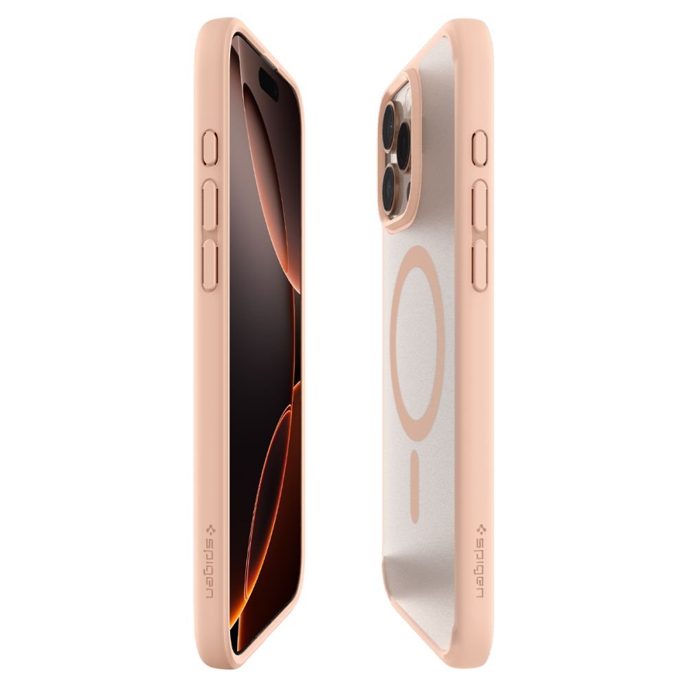 Spigen iPhone 16 Pro Ultra Hybrid T Mag Σκληρή Θήκη με Πλαίσιο Σιλικόνης με MagSafe - Rose Titanium