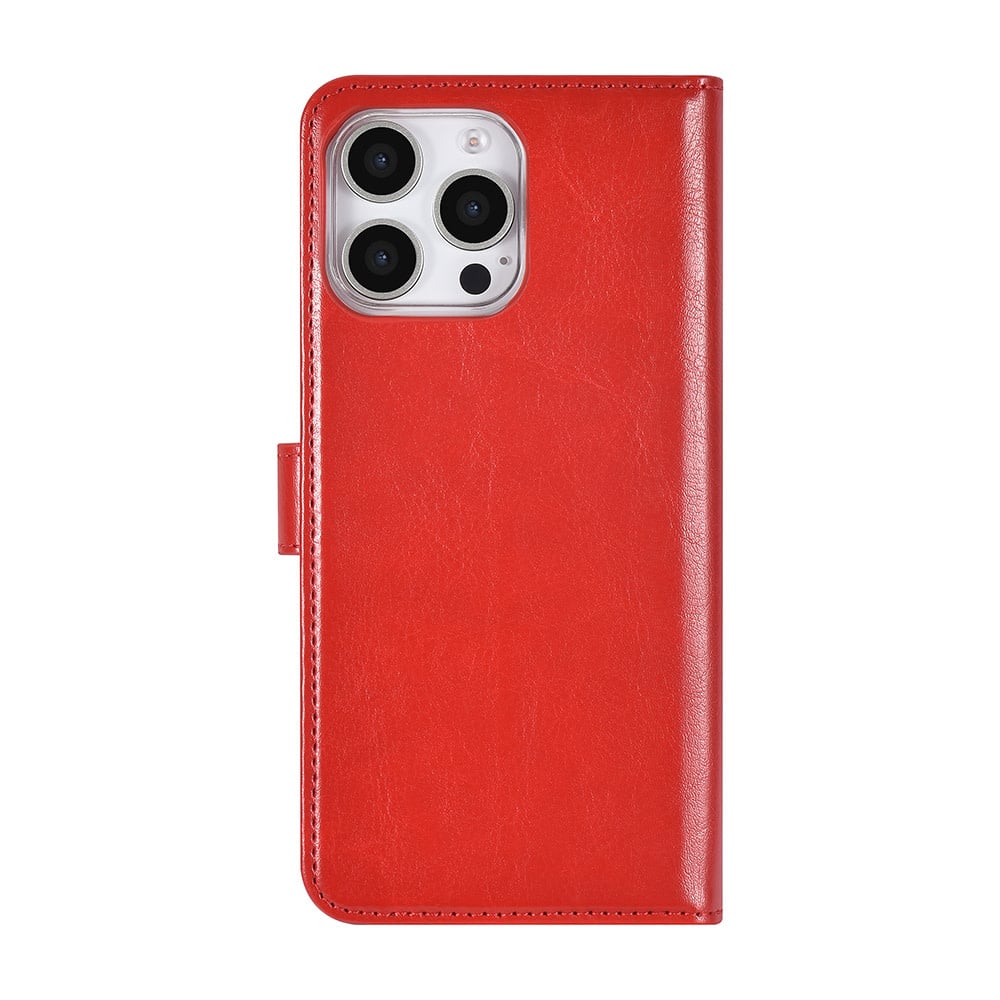Tuniq iPhone 16 Pro Max - Θήκη Πορτοφόλι Stand από Δερματίνη - Red