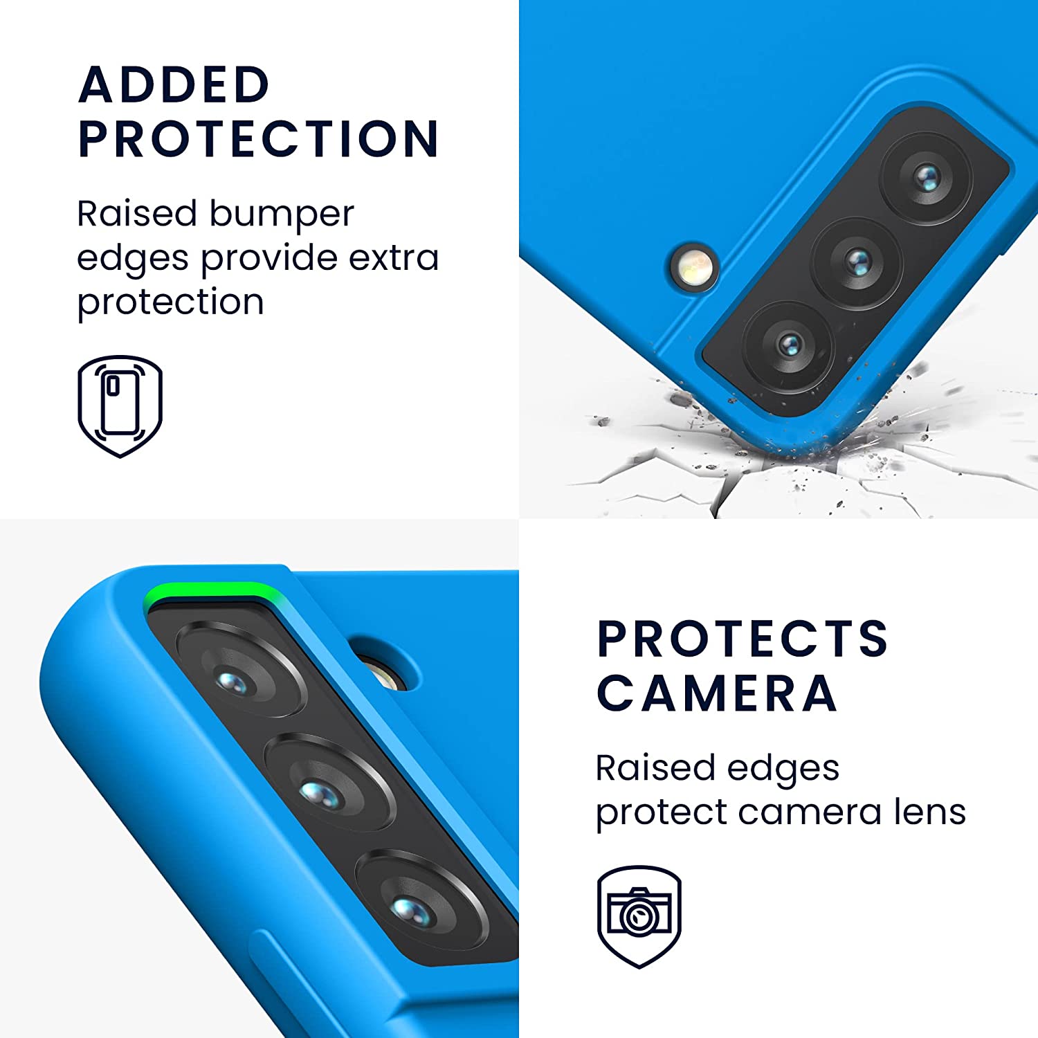 KW Samsung Galaxy S22 Θήκη Σιλικόνης Rubberized TPU - Radiant Blue - 56756.157