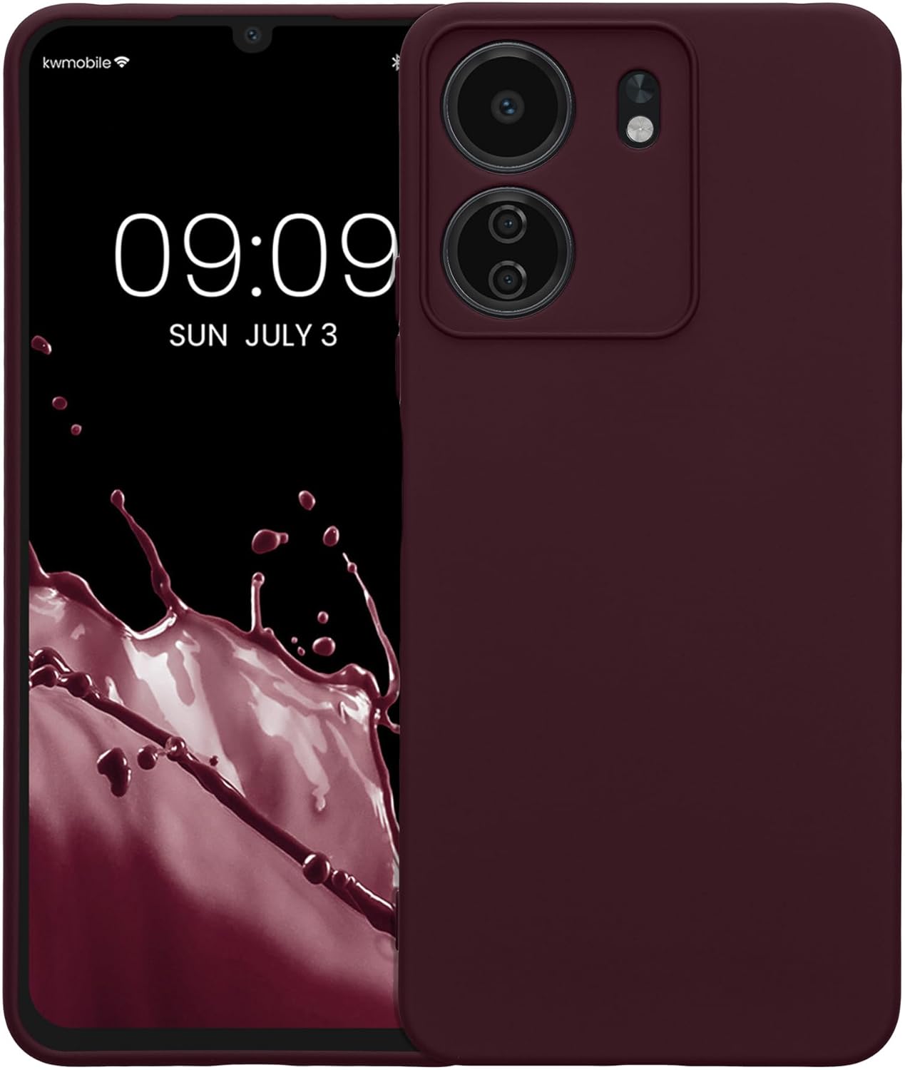 KW Xiaomi Redmi 13C / Poco C65 Θήκη Σιλικόνης Rubberized TPU - Bordeaux Purple