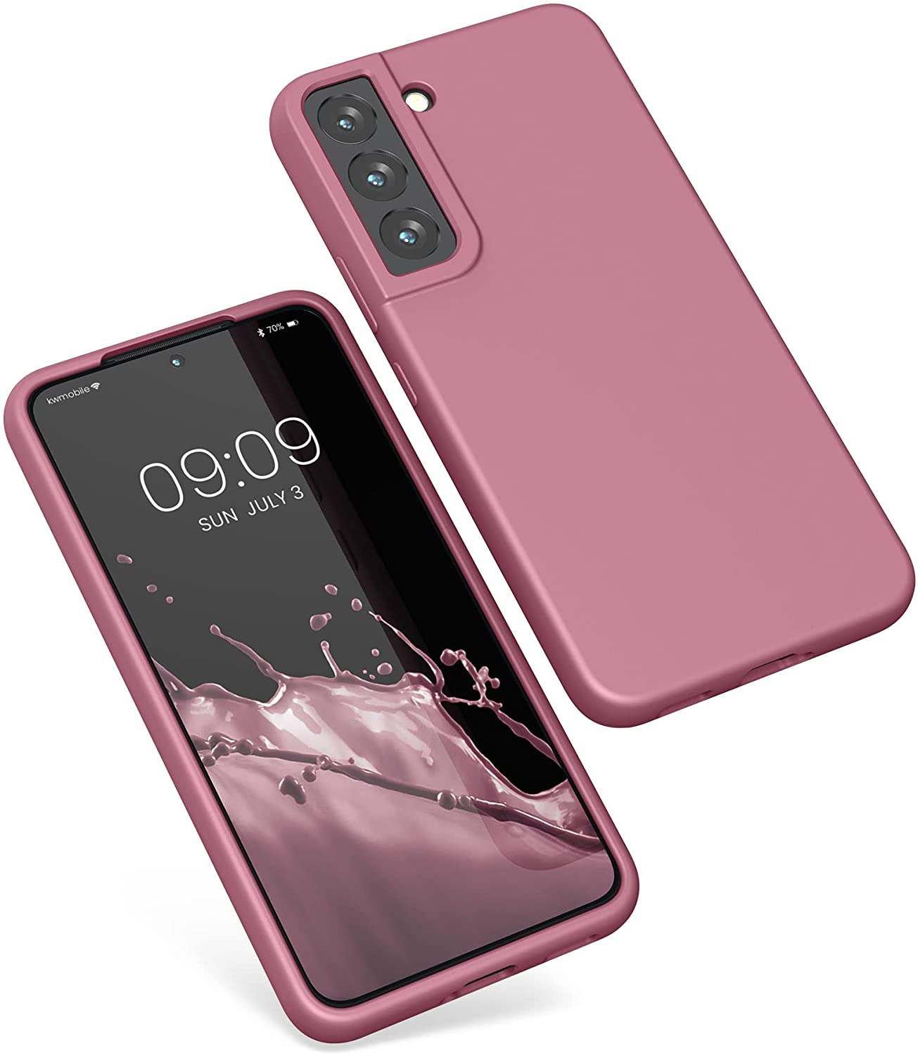 KW Samsung Galaxy S22 Θήκη Σιλικόνης Rubberized TPU - Deep Rusty Rose - 56756.167