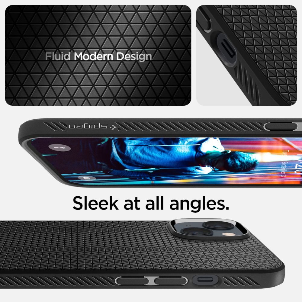 Spigen iPhone 14 Plus / iPhone 15 Plus Liquid Air Θήκη Σιλικόνης - Matte Black
