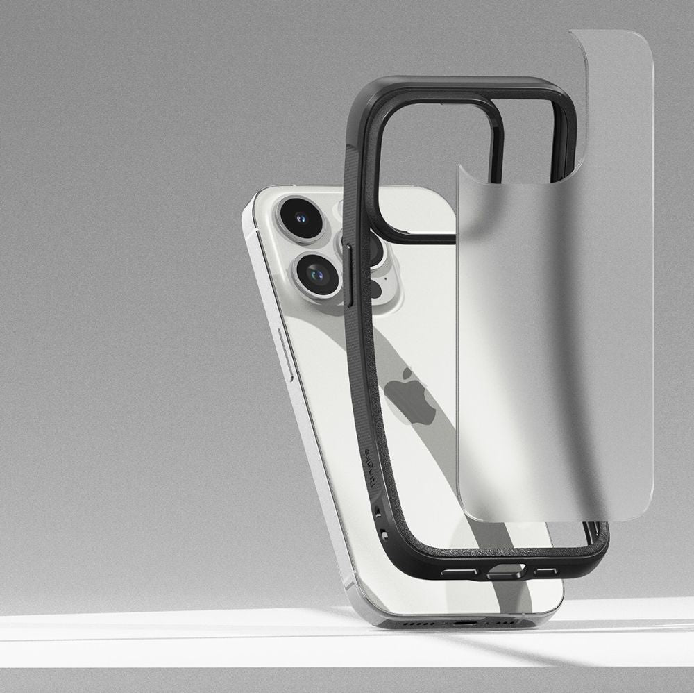 Ringke iPhone 15 Pro Max Fusion Bold Σκληρή Θήκη με Πλαίσιο Σιλικόνης - Matte Black / Ημιδιάφανη