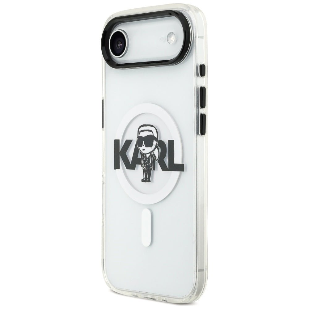 Karl Lagerfeld iPhone Air - IML Karl Sketch Logo MagSafe - Σκληρή Θήκη με Πλαίσιο Σιλικόνης - Clear - KLHMP17MHGKIGKBT