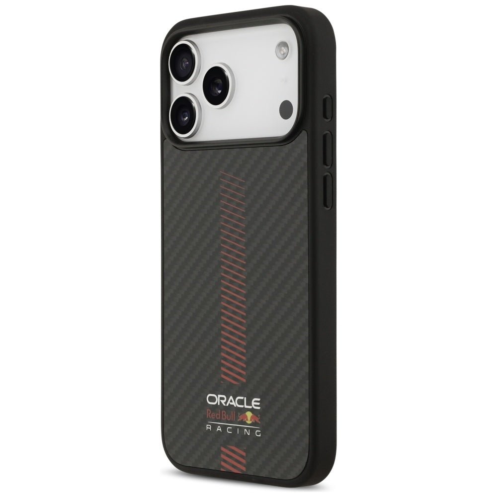 Red Bull iPhone 17 Pro Max - Kevlar Powerbar MagSafe - Σκληρή Θήκη με Πλαίσιο Σιλικόνης - Black - RBHMP17X24CFGSMK