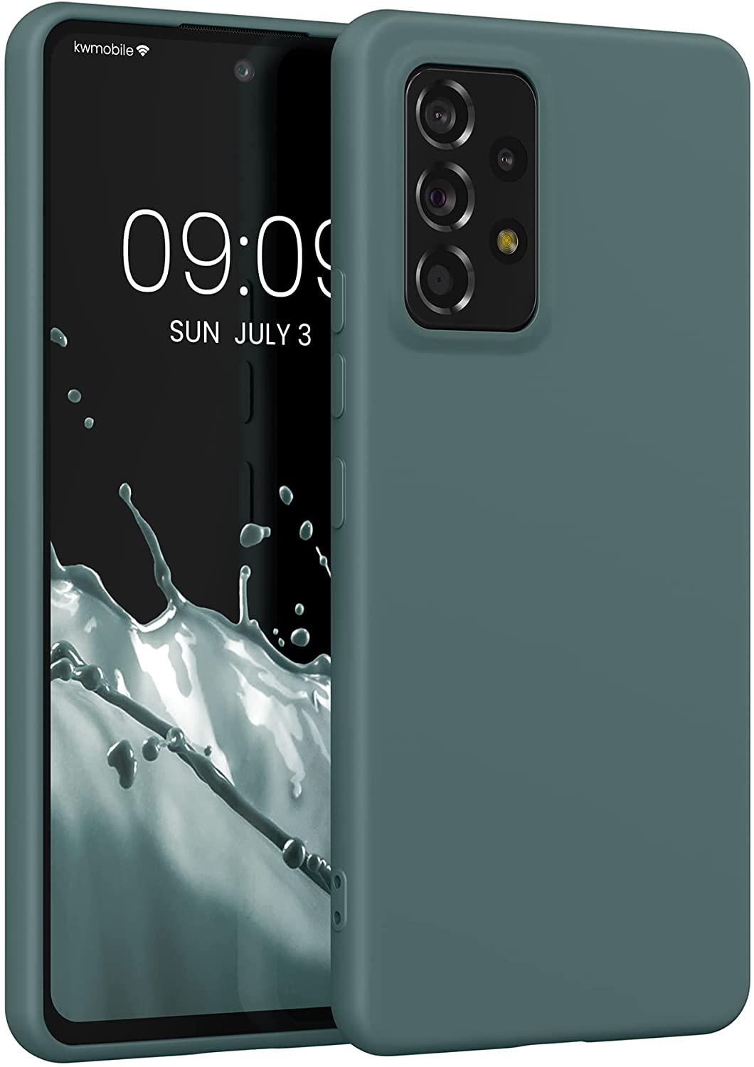KW Samsung Galaxy A53 5G Θήκη Σιλικόνης Rubberized TPU - Blue Green - 58051.171