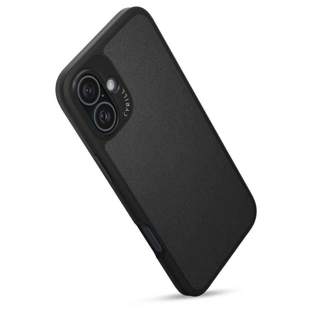 Spigen Cyrill iPhone 16 Kajuk Mag Θήκη με Επένδυση Συνθετικού Δέρματος και MagSafe - Black