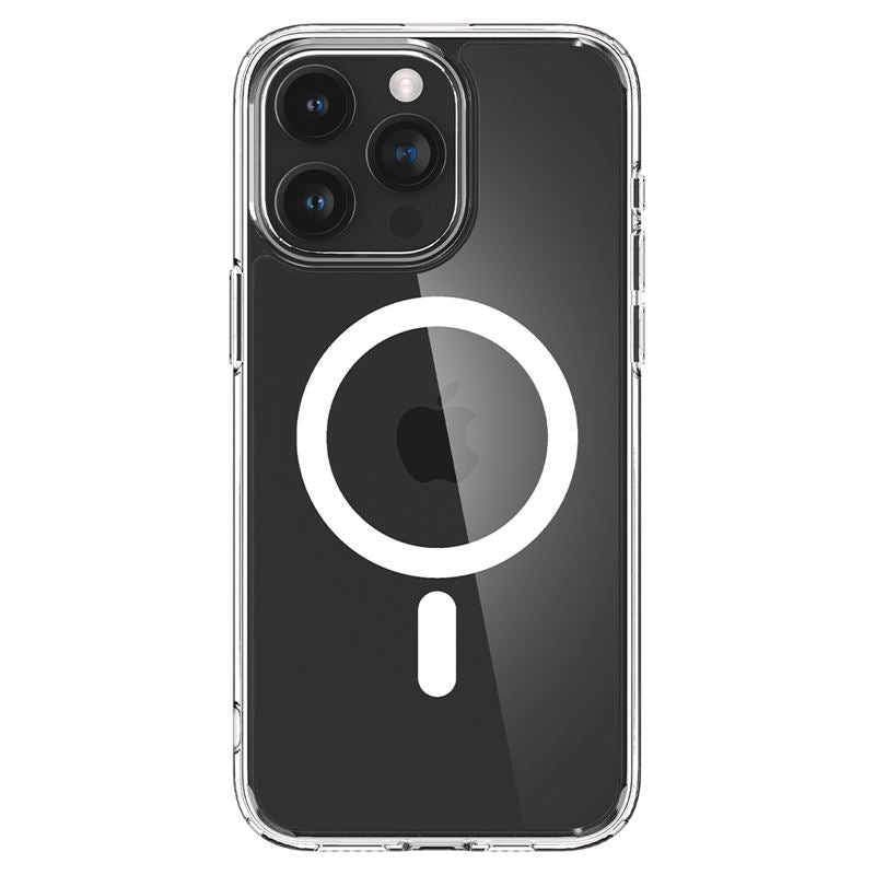 Spigen iPhone 15 Pro Crystal Hybrid Mag Σκληρή Θήκη με Πλαίσιο Σιλικόνης Και MagSafe - White
