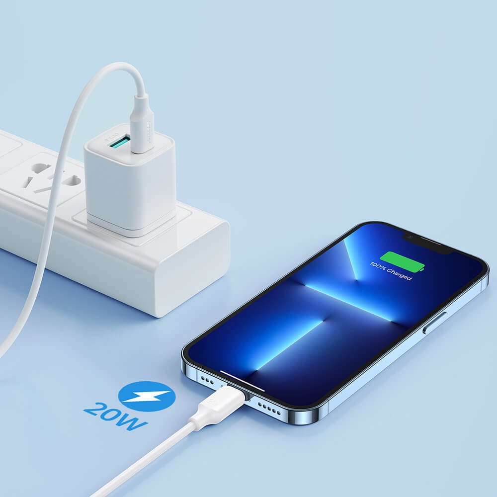 Joyroom S - CL020A9 PD 20W - Καλώδιο Δεδομένων και Φόρτισης Type - C to Lightning 1M - White