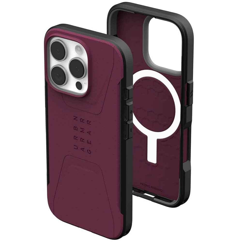 UAG iPhone 16 Pro Civilian MagSafe Σκληρή Θήκη με MagSafe - Bordeaux
